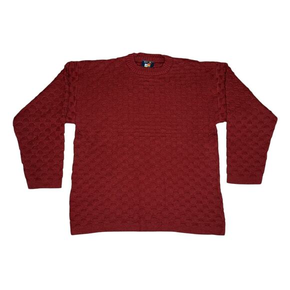 Vintage 90s COOGI 3D Textured Knit Crewneck Sweater